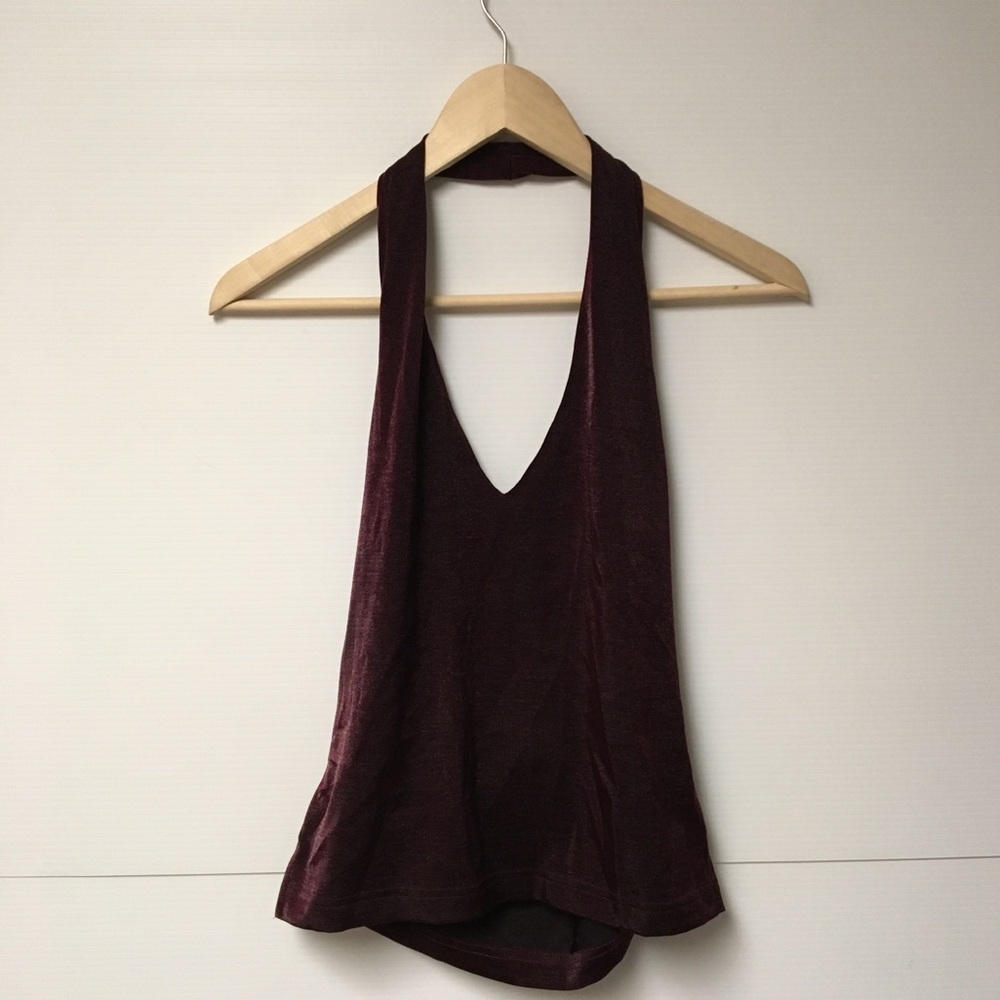 Shimmering Deep Red Top